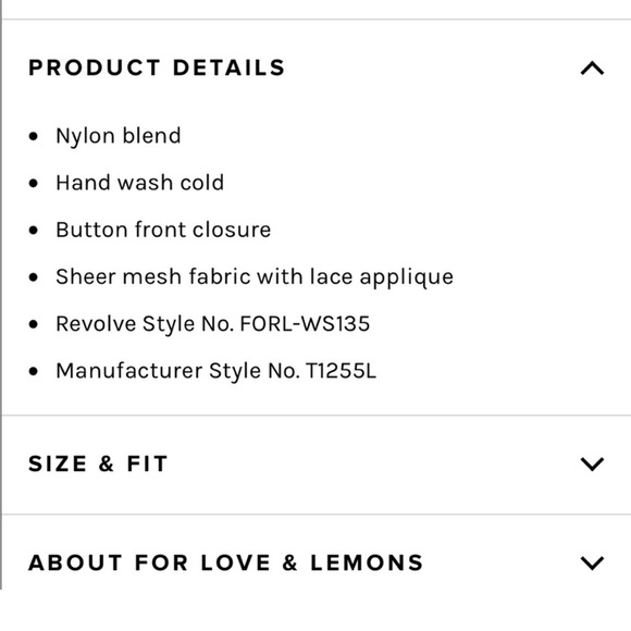 XS For Love and Lemons Penelope Crop Top Black/Nude long sleeve - Picture 16 of 16